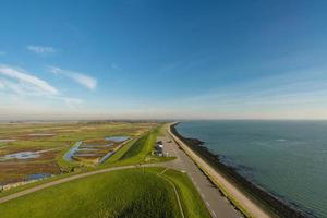 Overview from the wetlands in Burgh-Haamstede, from the Plompe tower. Zeeland, The Netherlands. photo