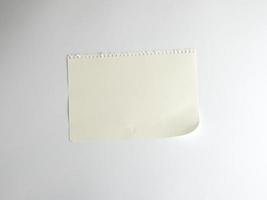 empty rectangular white sheet torn out of notepad photo