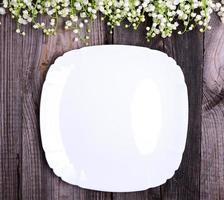 White empty plate photo