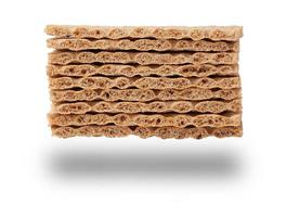 stack of rectangular snack bars isolated photo
