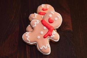 Two edible gingerbread man photo