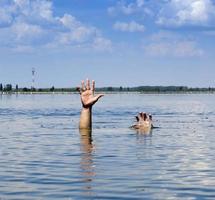 gesture of a man who sinks photo