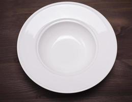 empty white round ceramic soup photo