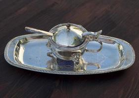 Silver Vintage sugar bowl photo