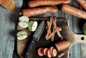process of making apple carrot juice photo