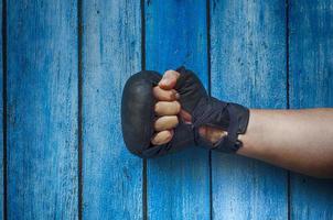 Hand in glove for boxing photo