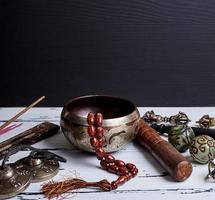 Tibetan religious objects photo