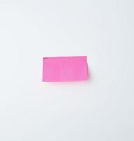 pink rectangular sticker on a white background photo