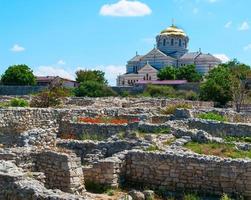 edificio vladimir catedral chersonese tavricheskiy, crimea, ucrania foto