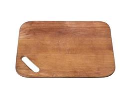 tabla de cortar de madera rectangular vieja marrón foto