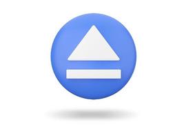 Eject Button. 3D rendering. photo