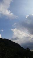 panoramic views of blue skies and cool clouds photo