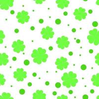 Minimal pattern with shamrock. Seamless pattern for St. Patrick's Day. Vector illustration.