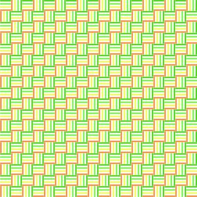 Minimal seamless pattern. Green, orange pattern with square. Vector illustration.