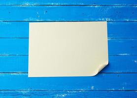 blank white sheet of paper with a curled corner photo