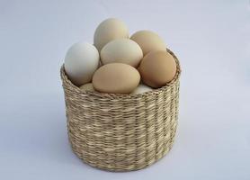 Eggs in a basket photo