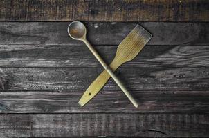 Wooden kitchen accessories photo