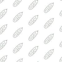 Cucumber, seamless pattern, vector. vector