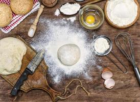 ball of white wheat flour photo