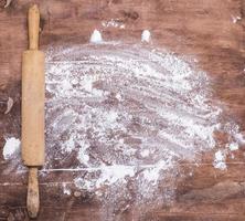 scattered white wheat flour photo