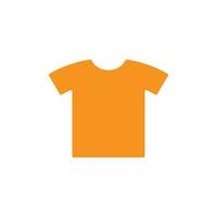 eps10 orange vector t shirt solid art abstract icon or logo isolated on white background. unisex shirt symbol in a simple flat trendy modern style for your website design, and mobile app