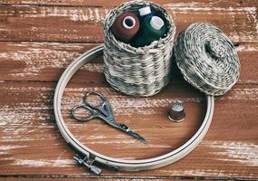 stylized retro photo objects for embroidery and needlework