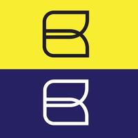 logotipo limpio y elegante que forma el diseño del logotipo de la banda vectorial de la letra b. vector