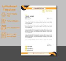 Letterhead design Template for your Business. Very Easy To customize for every file. vector