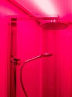 Red shower bathroom photo
