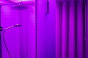 Purple bathroom interior photo