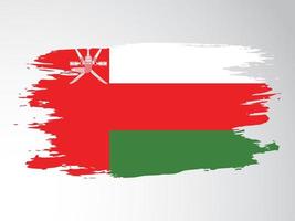 Vector flag of Oman drawn with a brush