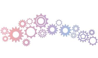 Background with gears with a beautiful gradient. vector