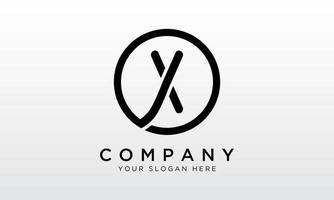 Initial Letter X Logo With Circle Shape. Modern Unique Creative X Logo Design Vector Template.