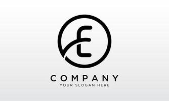 Initial Letter E Logo With Circle Shape. Modern Unique Creative E Logo Design Vector Template.