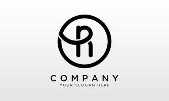 Initial Letter R Logo With Circle Shape. Modern Unique Creative R Logo Design Vector Template.