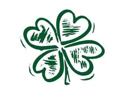 St. Patrick's Day. Retro Style Emblems leaf clover. vector
