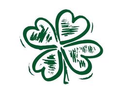 St. Patrick's Day. Retro Style Emblems leaf clover. vector