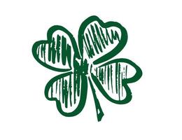 St. Patrick's Day. Retro Style Emblems leaf clover. vector