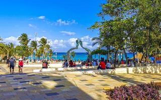 Playa del Carmen Quintana Roo Mexico 2021 Portal Maya in the Fundadores park Playa del Carmen Mexico. photo