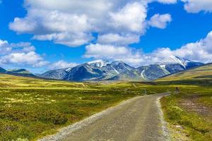 Beautiful mountain and landscape nature panorama Rondane National Park Norway. photo