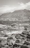 False Bay rough coast landscape Town Cape Town South Africa. photo