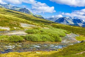 Beautiful mountain and landscape nature panorama Rondane National Park Norway. photo