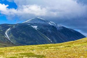 Beautiful mountain and landscape nature panorama Rondane National Park Norway. photo