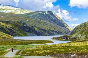 Beautiful mountain and landscape nature panorama Rondane National Park Norway. photo