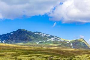 Beautiful mountain and landscape nature panorama Rondane National Park Norway. photo