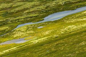 Beautiful mountain and landscape nature panorama Rondane National Park Norway. photo