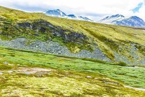 hermosa montaña y paisaje naturaleza panorama rondane parque nacional noruega. foto