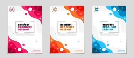 poster business template. flyer in A4. brochure in A4. Minimalist wavy posters. design template for flyer, leaflet, brochure. Vector brochure design template.