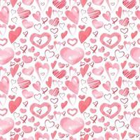 Vector seamless pattern with hearts. Background for Valentine's Day. Suitable for design, decor, postcards, books, invitations, paper, fabric, textiles, etc.