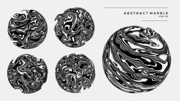 Abstract marble globe design template set. Modern fluid marble illustration. vector